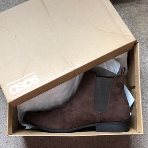 Faux suede Chelsea boots